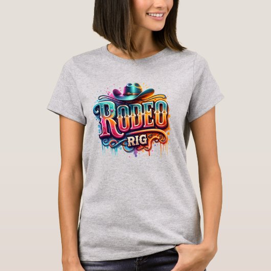 Rodeo Rig en Cowboy Pet T-shirt (Voorkant)