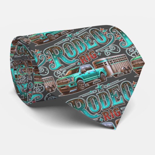 Rodeo Rig vrachtwagen en aanhangwagen Stropdas (Opgerold)