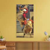 Rodeo - Rijden op stieren - PBR - Red Ryder Canvas Afdruk (Insitu (Woonkamer))