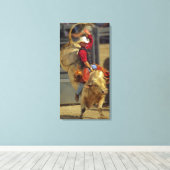 Rodeo - Rijden op stieren - PBR - Red Ryder Canvas Afdruk (Insitu (Houten vloer))