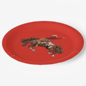 Rodeo rijder Papieren Bordje (Gekanteld)