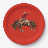 Rodeo rijder Papieren Bordje (Voorkant)