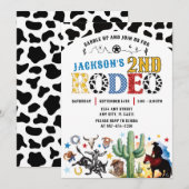 Rodeo Roundup verjaardagsuitnodiging Kaart (Voorkant / Achterkant)