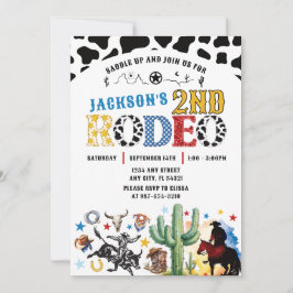 Rodeo Roundup verjaardagsuitnodiging Kaart
