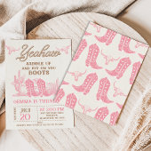 Rodeo Roze Bruin Western Laarzen Cowgirl Verjaarda Kaart