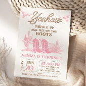 Rodeo Roze Bruin Western Laarzen Cowgirl Verjaarda Kaart