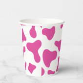 Rodeo Roze Koe Print Western Verjaardag Papieren Bekers (Rechts)