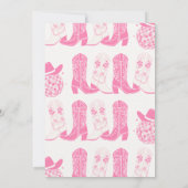 Rodeo Roze Pet Western Laarzen Cowgirl Verjaardag Kaart (Achterkant)