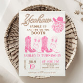 Rodeo Roze Pet Western Laarzen Cowgirl Verjaardag Kaart