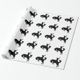 Rodeo ruiter te paard cadeaupapier