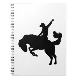 Rodeo ruiter te paard notitieboek