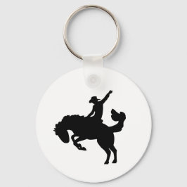 Rodeo ruiter te paard sleutelhanger
