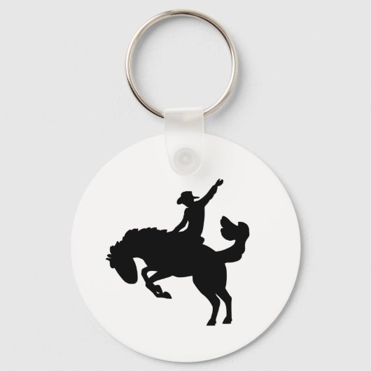 Rodeo ruiter te paard sleutelhanger (Voorkant)