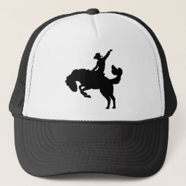 Rodeo ruiter te paard trucker pet