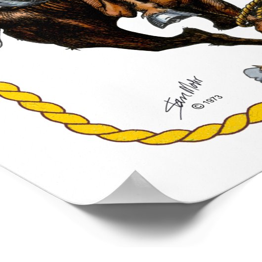 Rodeo Saddle Bronc Rider Print (Hoek)