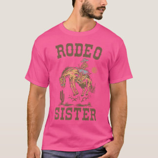 Rodeo Sister Brother Western Cowboy Verjaardag Fam T-shirt