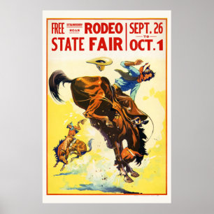Rodeo State Fair USA Vintage Poster herstelde jare