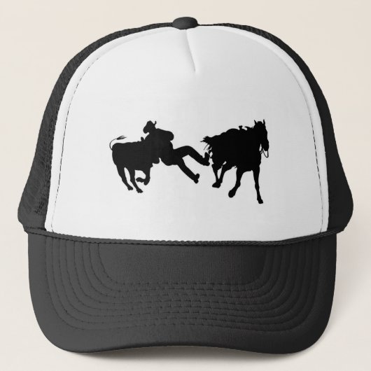 Rodeo - Steer Rasslin' - Steer Wrestling Trucker Pet (Voorkant)