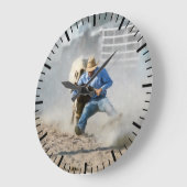 Rodeo Steer Wrestling Competition Western Grote Klok (Hoek)