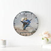 Rodeo Steer Wrestling Competition Western Grote Klok (Huis)