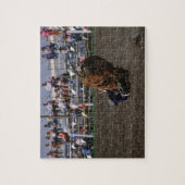 Rodeo-strijder van stier legpuzzel (Verticaal)