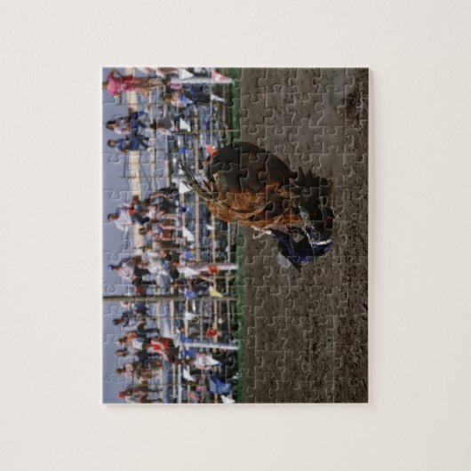 Rodeo-strijder van stier legpuzzel (Verticaal)