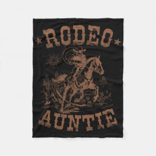 Rodeo tante Westerne cowboy familie bijpassende mo Fleece Deken