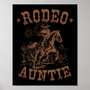 Rodeo tante Westerne cowboy familie bijpassende mo Poster