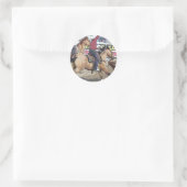 Rodeo Team Roping Ronde Sticker (Tas)