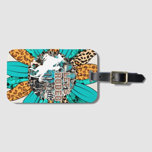 Rodeo-thema Bagagelabel (Voorkant (horizontaal))