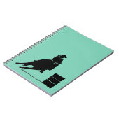 Rodeo Theme Cowgirl Barrel Racing Silhouette Notitieboek (Linkerzijde)