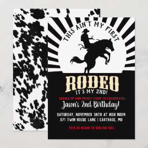 Rodeo Theren Second Birthday Kaart