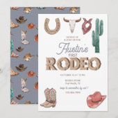 Rodeo ThMED | 1e verjaardag van uitnodigingen (Voorkant / Achterkant)