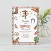 Rodeo ThMED | 1e verjaardag van uitnodigingen (Staand voorkant)