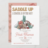 Rodeo ThMED | WESTERN BABY SHOWER Kaart (Voorkant / Achterkant)