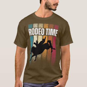 Rodeo Tijd Western Cowboy Bareback Riding T-shirt