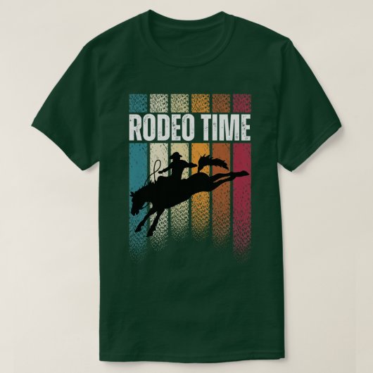 Rodeo Time Bareback Rijden Western Cowboy T-shirt (Design voorkant)