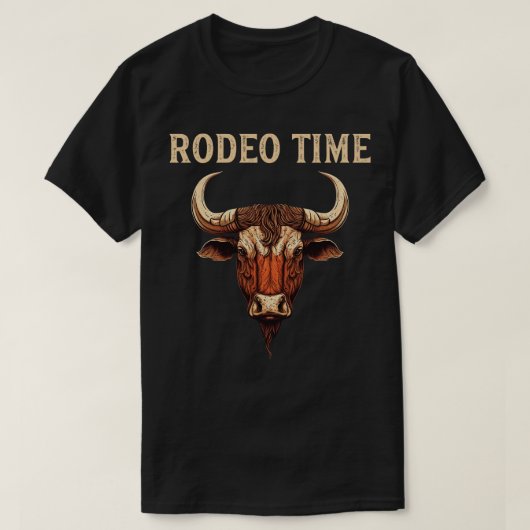 Rodeo Time Bull Riding Cowboy Bull T-shirt (Design voorkant)