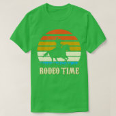 Rodeo Time Cowboy Horse Ranch lasso Retro Sunset R T-shirt (Design voorkant)