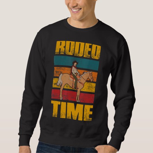 Rodeo Time Horse Riding Bullriding Trui (Voorkant)