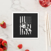 Rodeo USA Flag Bull Riding Cowboy Land Gi Servet (Insitu)