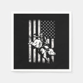 Rodeo USA Flag Bull Riding Cowboy Land Gi Servet (Voorkant)