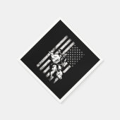 Rodeo USA Flag Bull Riding Cowboy Land Gi Servet (Hoek)