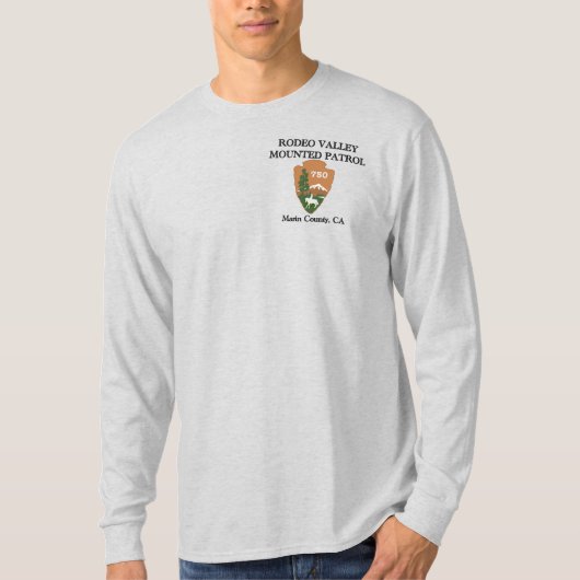 Rodeo Valley Mounted Patrol T-shirt met lange mouw (Voorkant)