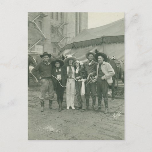 Rodeo van Chicago, 1929. Briefkaart (Voorkant)