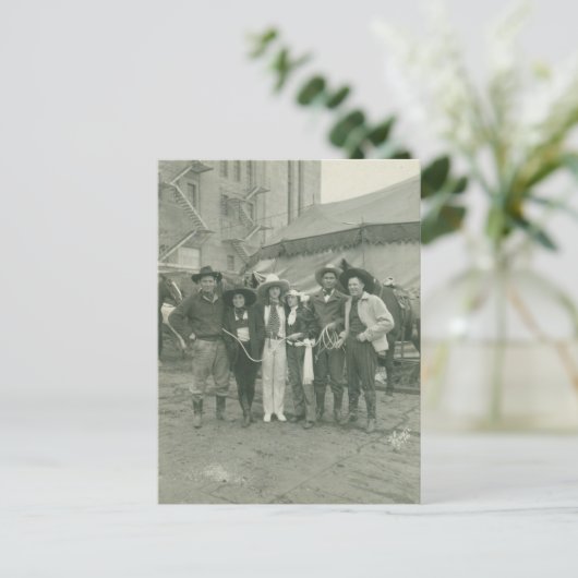 Rodeo van Chicago, 1929. Briefkaart (Staand voorkant)