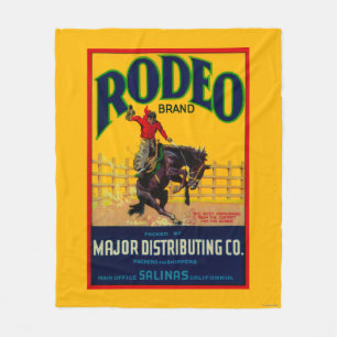 Rodeo Vegetable LabelSalinas, CA Fleece Deken