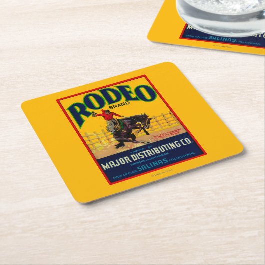 Rodeo Vegetable LabelSalinas, CA Kartonnen Onderzetters (Schuin)