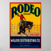 Rodeo Vegetable LabelSalinas, CA Poster (Voorkant)