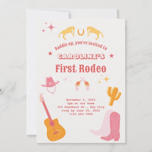 Rodeo Verjaardag Kaart (Voorkant)